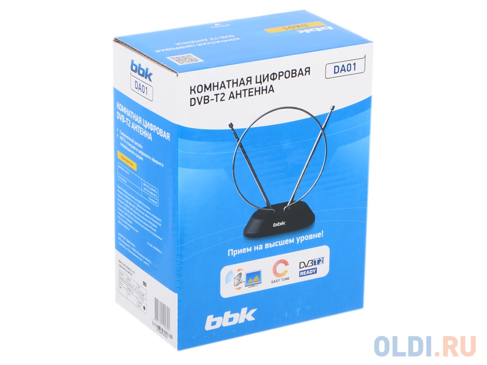Телевизионная антенна BBK DA01 Комнатная цифровая DVB-T антенна, черный фото