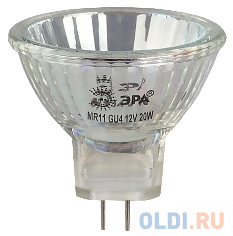 

Лампа галогенная ЭРА GU4-MR11-20W-12V-30Cl (10/200/8400)