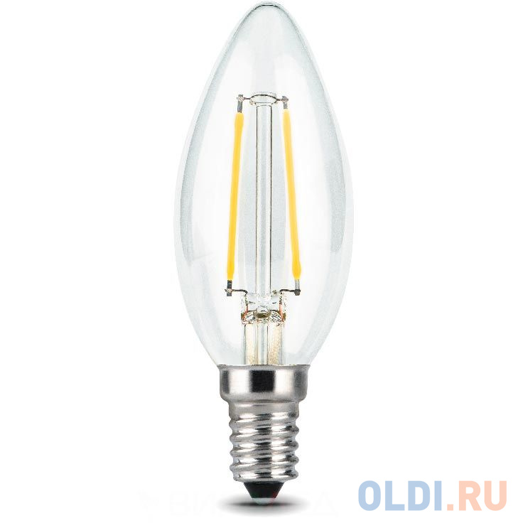 Лента светодиодная свеча Gauss 103801105 E14 5W 2700K лента gauss led elementary 2835 120 smd 9 6w 12v dc холодный белый ip66 zip bag 5м