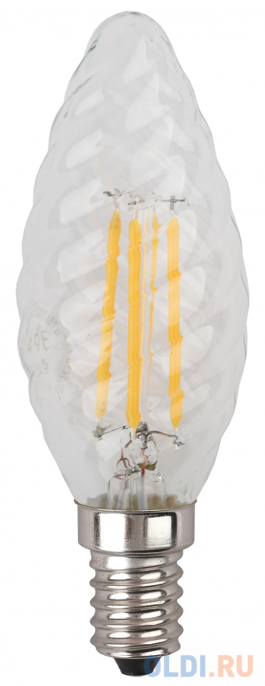 Лампа светодиодная свеча витая Эра F-LED BTW-7W-840-E14 E14 7W 4000K