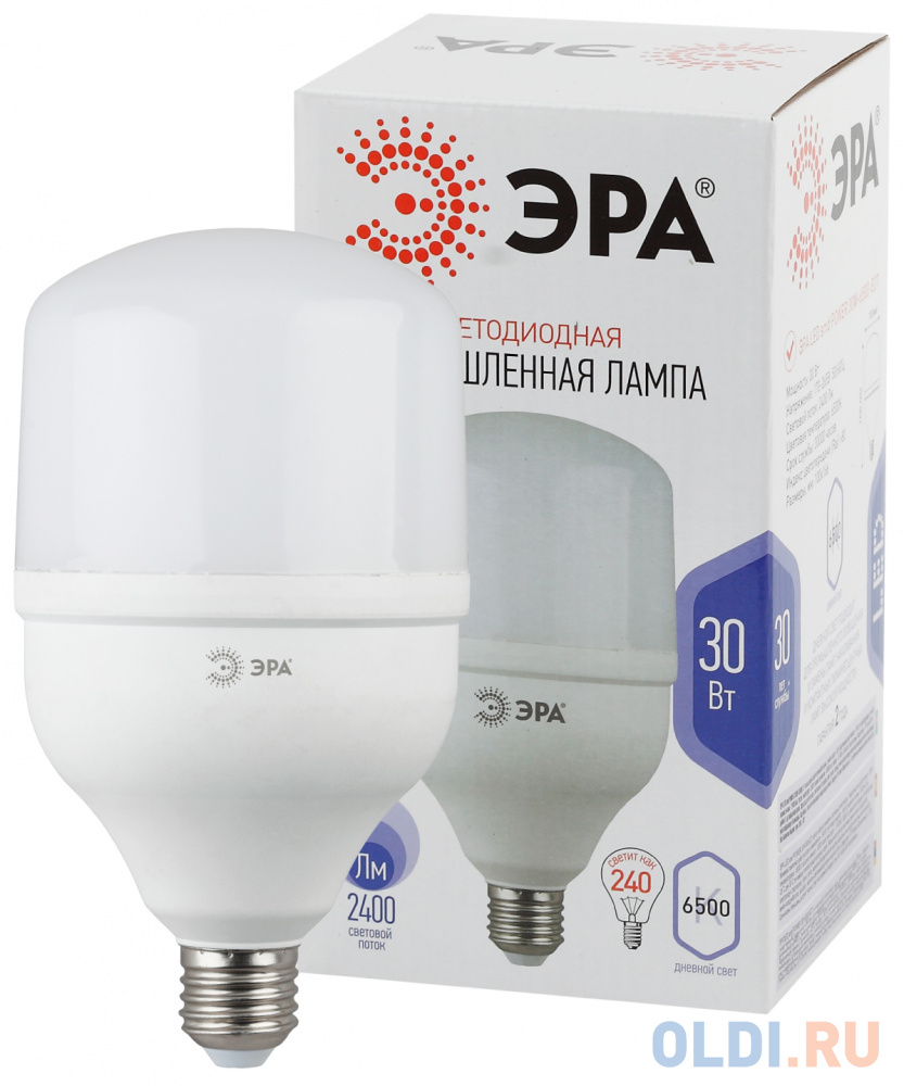 

ЭРА Б0027004 Светодиодная лампа LED smd POWER 30W-6500-E27
