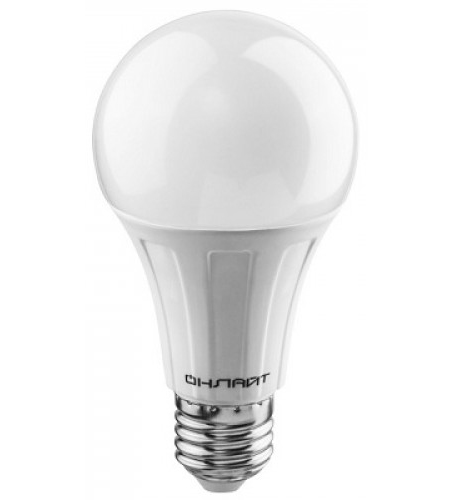

ЛАМПА СВЕТОДИОДНАЯ (LED) "ОНЛАЙТ" A60 ГРУША 20W 4000 К E27, ХОЛ. СВЕТ (10/100) 61 158