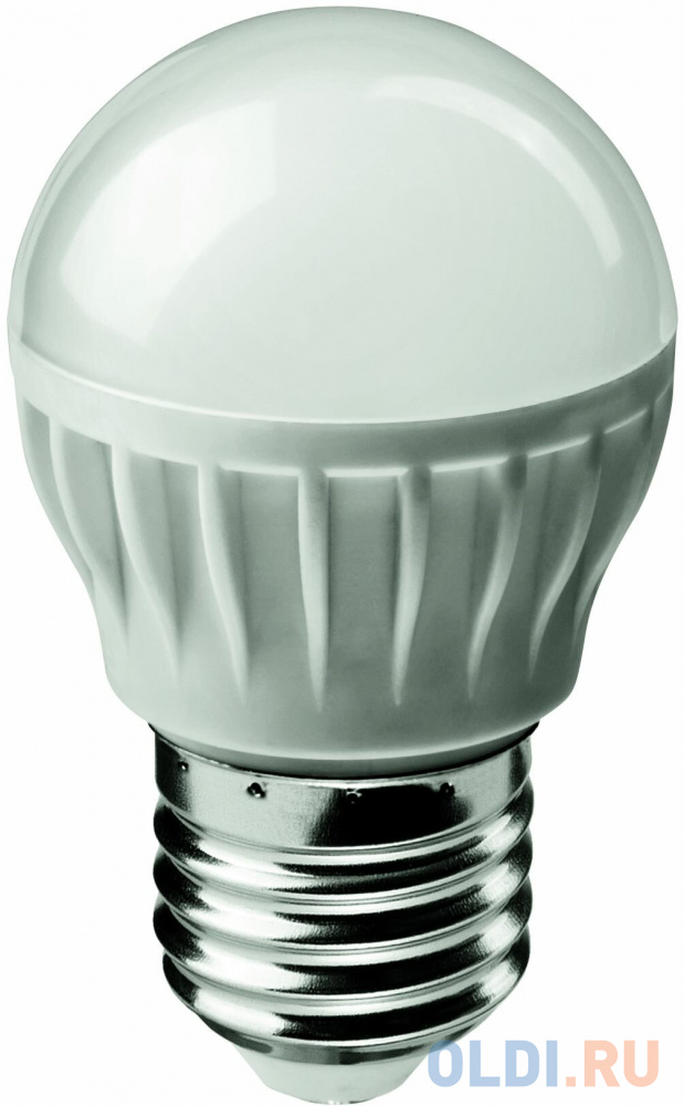 

ЛАМПА СВЕТОДИОДНАЯ (LED) "ОНЛАЙТ" G45 ШАР 06W 4000 К E27, МАТОВ., ХОЛ. СВЕТ (10/100) 71 646