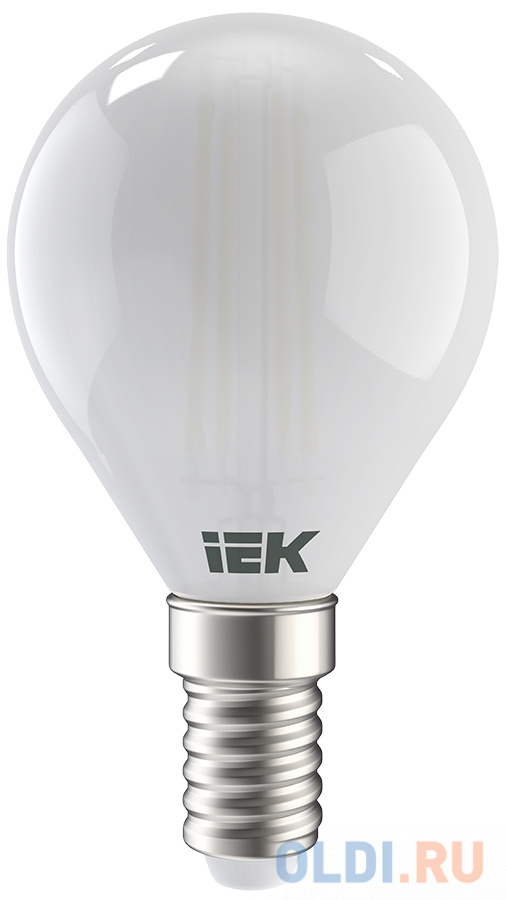 Лампа светодиодная шар IEK G45 E14 7W 4000K LLF-G45-7-230-40-E14-FR