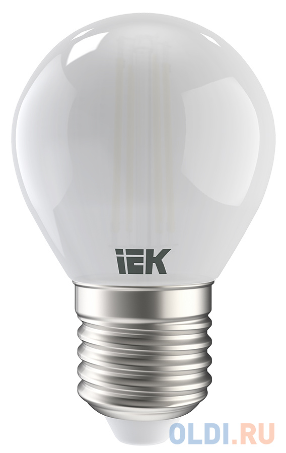 Лампа светодиодная шар IEK G45 E27 7W 4000K LLF-G45-7-230-40-E27-FR