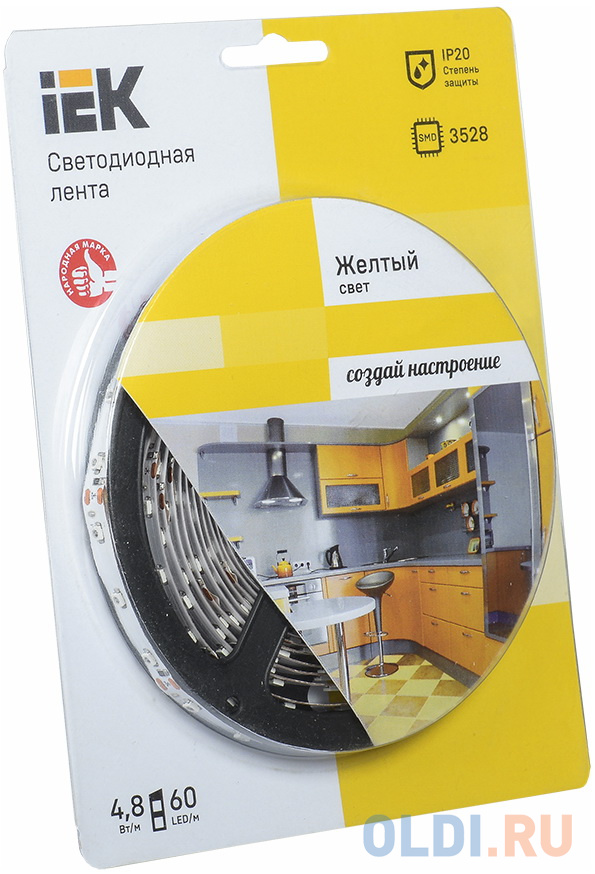 

Iek LSR1-4-060-20-1-05 Лента LED 5м блистер LSR-3528Y60-4.8-IP20-12V IEK-eco желтый
