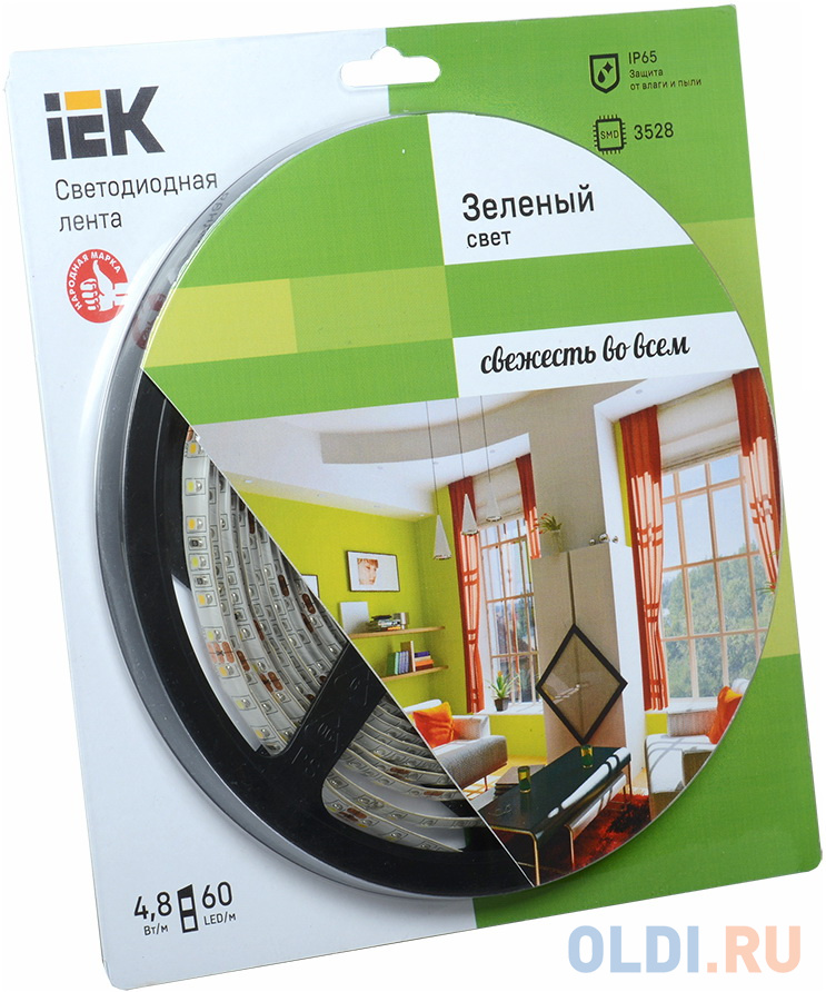 

Iek LSR1-5-060-65-1-05 Лента LED 5м блистер LSR-3528G60-4.8-IP65-12V IEK-eco зеленый