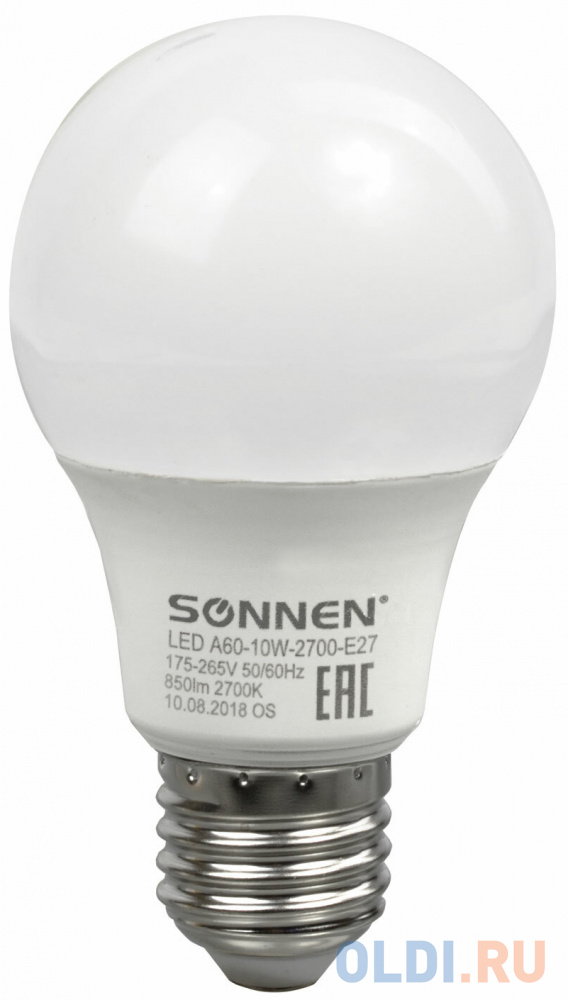 

Лампа светодиодная груша Sonnen 453695 E27 10W 2700K
