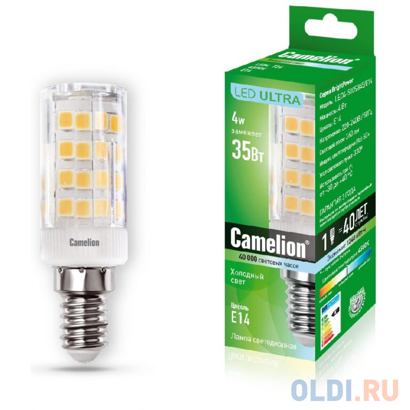 

Лента светодиодная цилиндрическая Camelion 13156 E14 4W 4500K