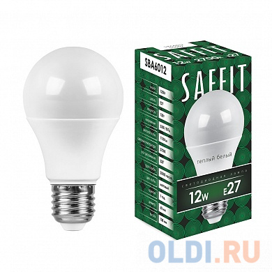 

Лампа светодиодная шар Saffit SBA6012 E27 12W 2700K