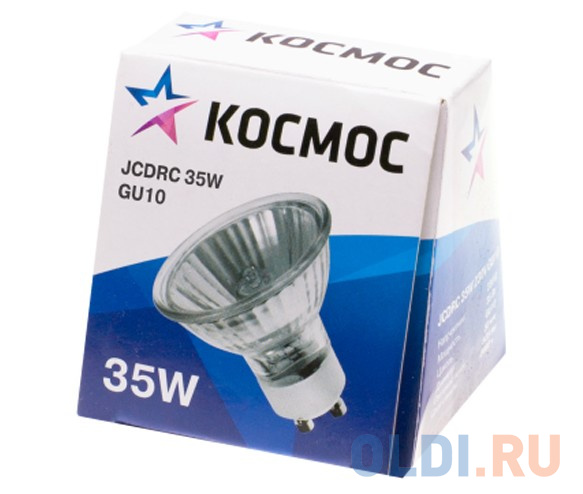 

Лампа галогенная с отражателем КОСМОС JCDRC 220В/35Вт GU10
