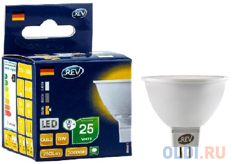 

Лампа светодиодная REV RITTER 32320 4 MR16 GU5.3 3W 3000K