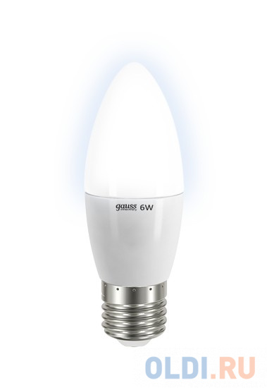 Лампа GAUSS LED Elementary Candle 6W E27 4100K  LD33226
