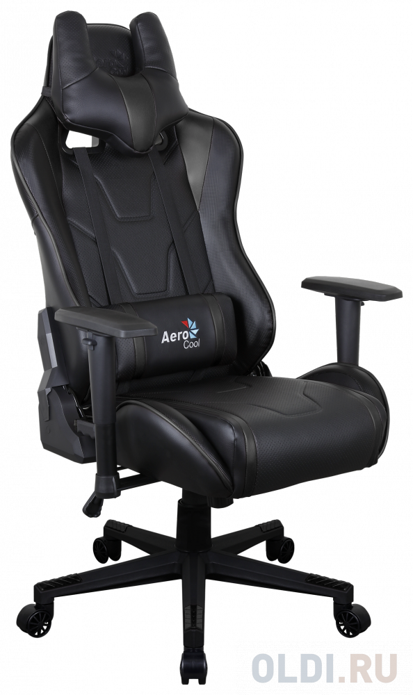 Игровое кресло Aerocool AC220 AIR-B , черное, с перфорацией, до 150 кг, размер, см (ШхГхВ) : 66х63х125/133