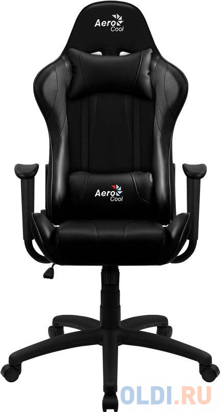 Игровое кресло Aerocool AC100 AIR All Black , черное, до 150 кг, ШxДxВ : 69x70x121-131см, газлифт класс 3 до 100 мм, механизм 