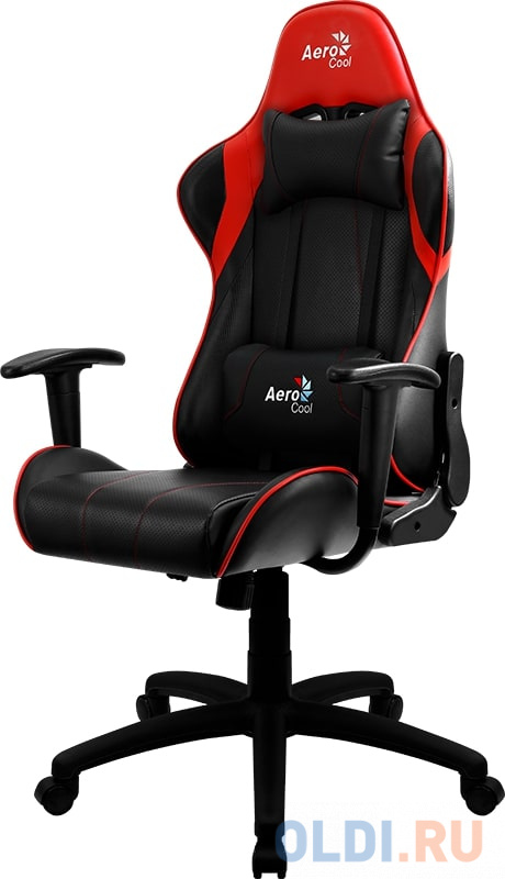 Игровое кресло Aerocool AC100 AIR Black Red , черно-красное, до 150 кг, ШxДxВ : 69x70x121-131см, газлифт класс 3 до 100 мм, механизм 