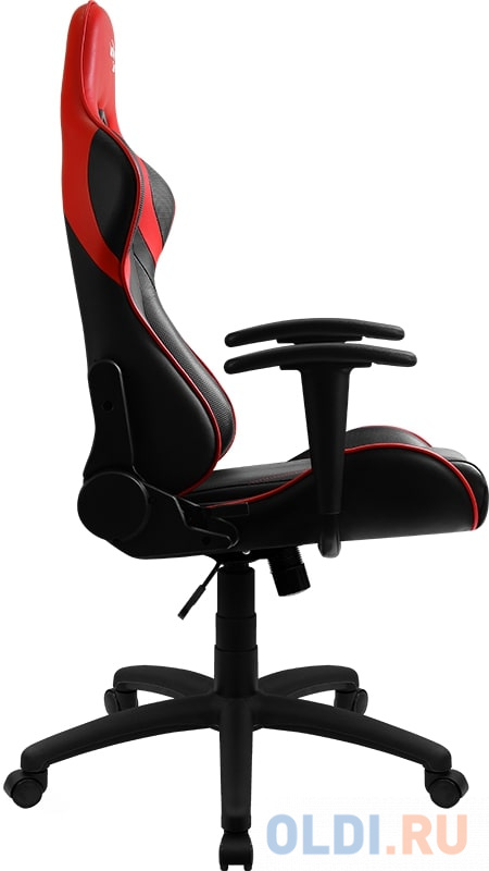 Игровое кресло Aerocool AC100 AIR Black Red , черно-красное, до 150 кг, ШxДxВ : 69x70x121-131см, газлифт класс 3 до 100 мм, механизм 