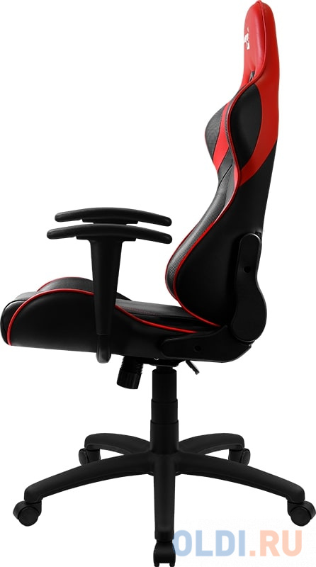 Игровое кресло Aerocool AC100 AIR Black Red , черно-красное, до 150 кг, ШxДxВ : 69x70x121-131см, газлифт класс 3 до 100 мм, механизм 