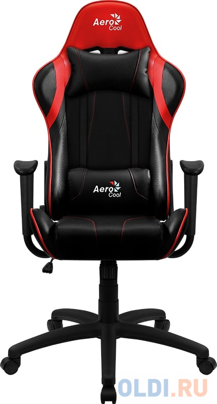 Игровое кресло Aerocool AC100 AIR Black Red , черно-красное, до 150 кг, ШxДxВ : 69x70x121-131см, газлифт класс 3 до 100 мм, механизм 