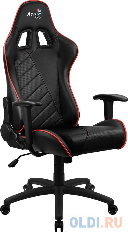 Игровое кресло Aerocool AC110 AIR Black Red , черно-красное, до 150 кг, ШxДxВ : 69x70x121-131см, газлифт класс 4 до 100 мм, механизм 