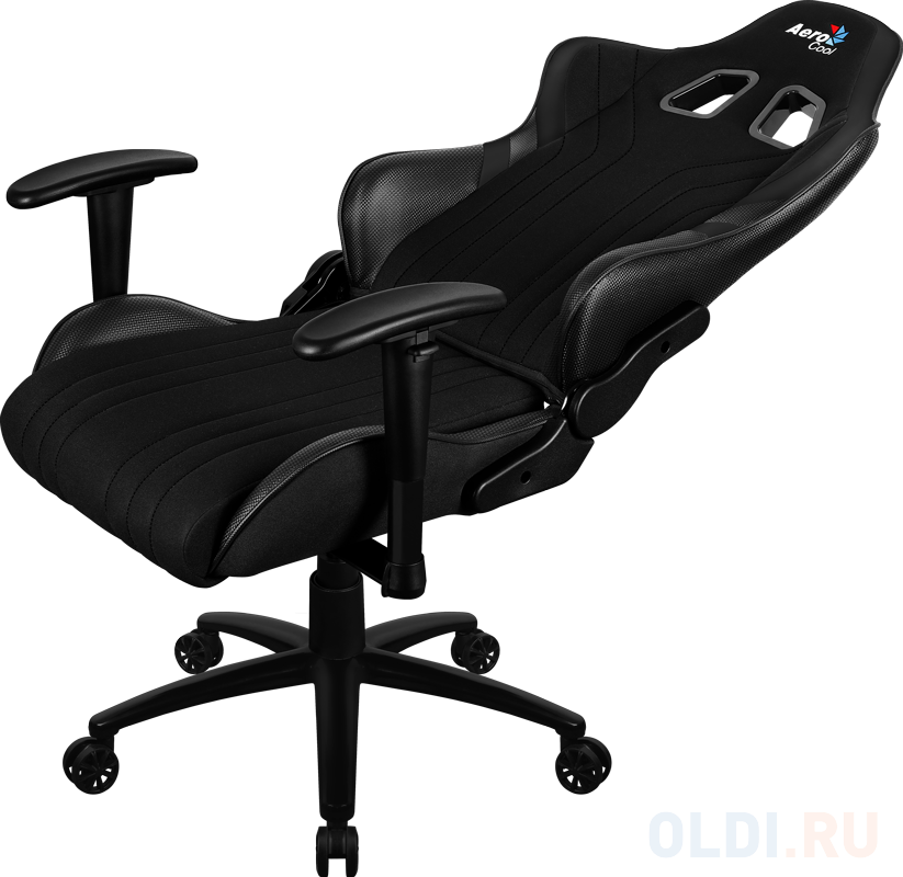 Игровое кресло Aerocool AERO 1 Alpha All Black , цвет черный, Air Mesh ткань + ПВХ, до 150 кг, ШxДxВ: 68x70x125-133см 4718009154667 - фото 2