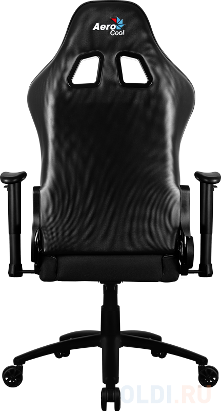 Игровое кресло Aerocool AERO 1 Alpha All Black , цвет черный, Air Mesh ткань + ПВХ, до 150 кг, ШxДxВ: 68x70x125-133см 4718009154667 - фото 1