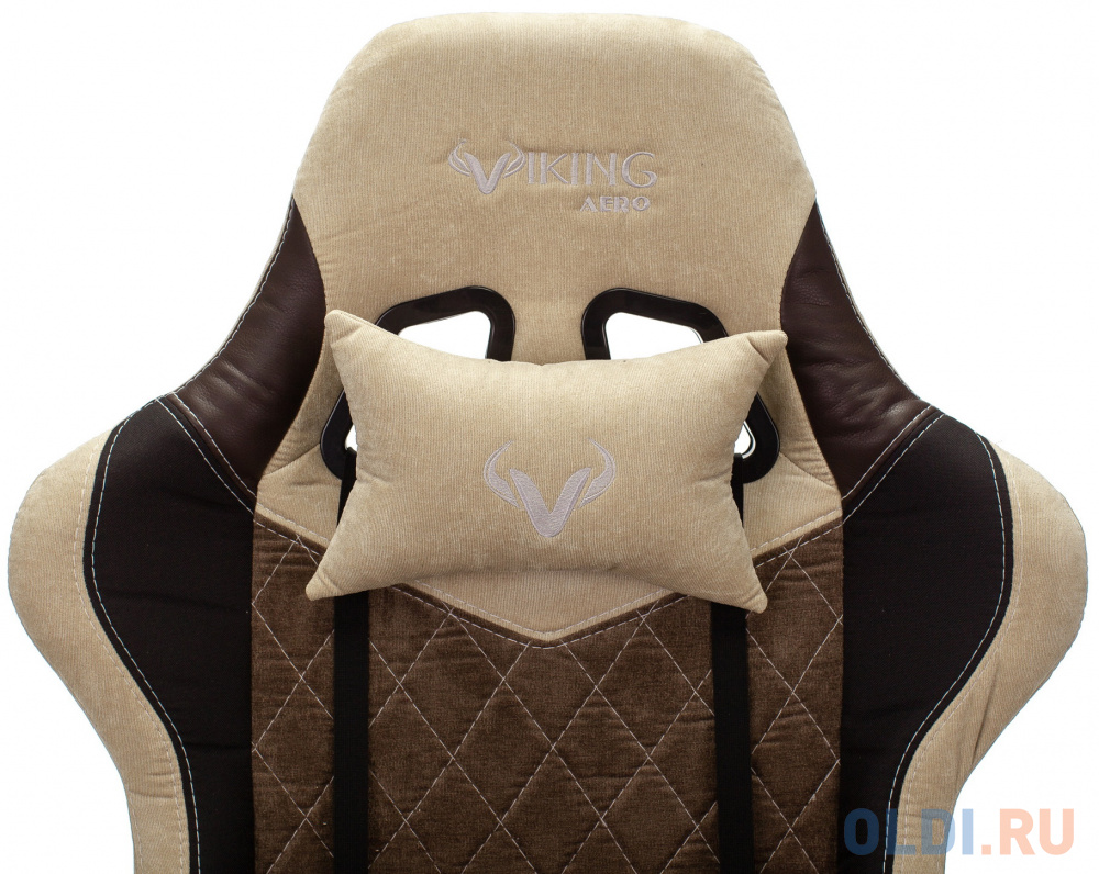 Кресло для геймеров Бюрократ VIKING 7 KNIGHT BR FABRIC коричневый Вид№4