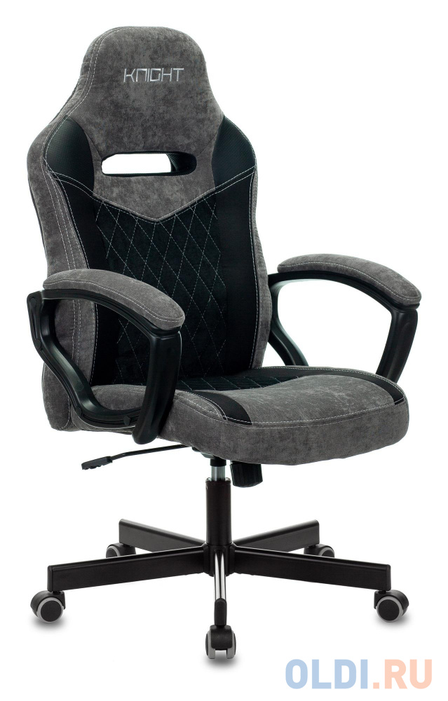 Кресло для геймеров Бюрократ VIKING 6 KNIGHT B FABRIC чёрный серый фото