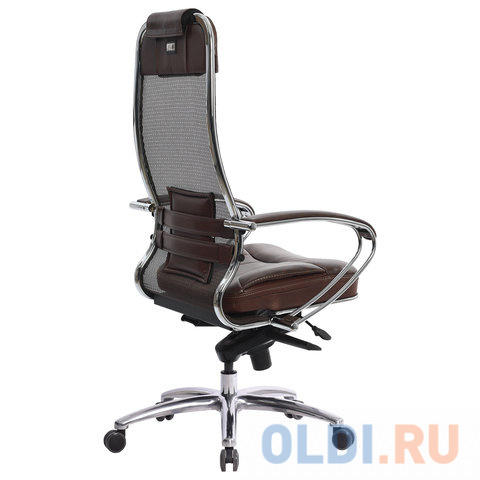Кресло руководителя Метта Samurai SL-1 чёрный темно-коричневый фото