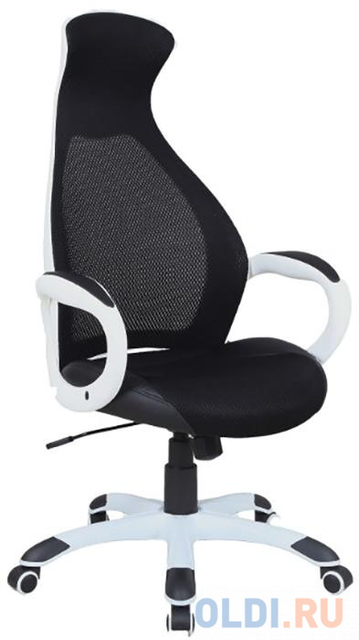 Фото - Кресло офисное BRABIX Genesis EX-517, пластик белый, ткань/экокожа/сетка черная, 531573 кресло офисное brabix strike ex 525 экокожа черная ткань черная tw 531381