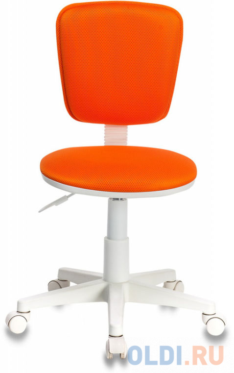 Кресло детское Бюрократ CH-W204NX/ORANGE оранжевый TW-96-1 (пластик белый) CH-W204NX/ORANGE - фото 2