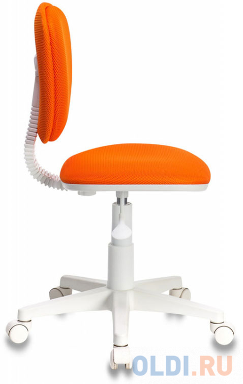 Кресло детское Бюрократ CH-W204NX/ORANGE оранжевый TW-96-1 (пластик белый) CH-W204NX/ORANGE - фото 3