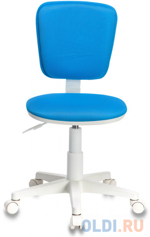 Кресло детское Бюрократ CH-W204NX/BLUE голубой TW-55 (пластик белый) CH-W204NX/BLUE - фото 2