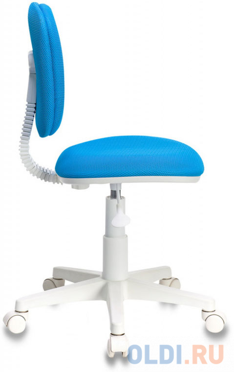 Кресло детское Бюрократ CH-W204NX/BLUE голубой TW-55 (пластик белый) CH-W204NX/BLUE - фото 3