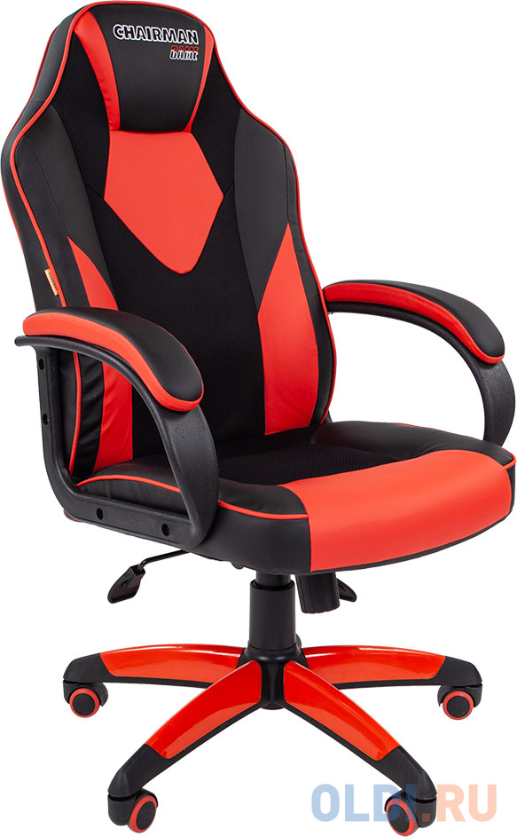 Офисное кресло Chairman   game 17 Россия экопремиум черный/красный (7024560) офисное кресло стандарт ст 68 россия экокожа черн
