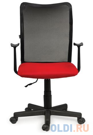 Кресло BRABIX "Spring MG-307", с подлокотниками, комбинированное красное/черное, TW, 531405 фото