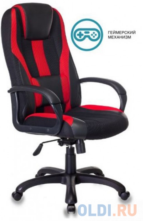 

Кресло игровое Бюрократ VIKING-9/BL+RED черный/красный искусст.кожа/ткань