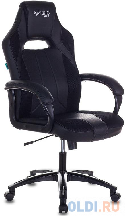 Кресло игровое Бюрократ VIKING 2 AERO BLACK EDITION черный искусственная кожа - фото 1
