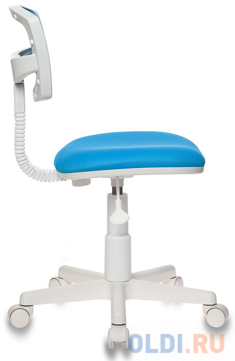 Кресло детское Бюрократ CH-W299/LB/TW-55 спинка сетка голубой TW-31 TW-55 (пластик белый) фото
