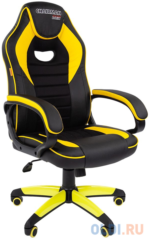Офисное кресло Chairman   game 16 Россия экопремиум черный/желтый  (7028514) - фото 2