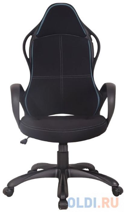 Кресло офисное BRABIX "Force EX-516", ткань, черное/вставки синие, 531572 фото