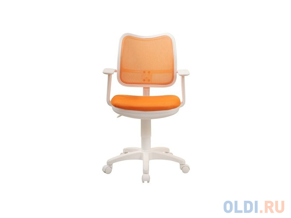 Кресло Buro CH-W797/OR/TW-96-1 спинка сетка оранжевый сиденье оранжевый TW-96-1 пластик белый