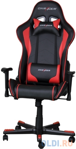Игровое кресло DXRacer Formula чёрно-красное (OH/FE08/NR, экокожа, регулируемый угол наклона) OH/FE08/NR - фото 1
