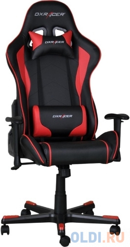Игровое кресло DXRacer Formula чёрно-красное (OH/FE08/NR, экокожа, регулируемый угол наклона) OH/FE08/NR - фото 3