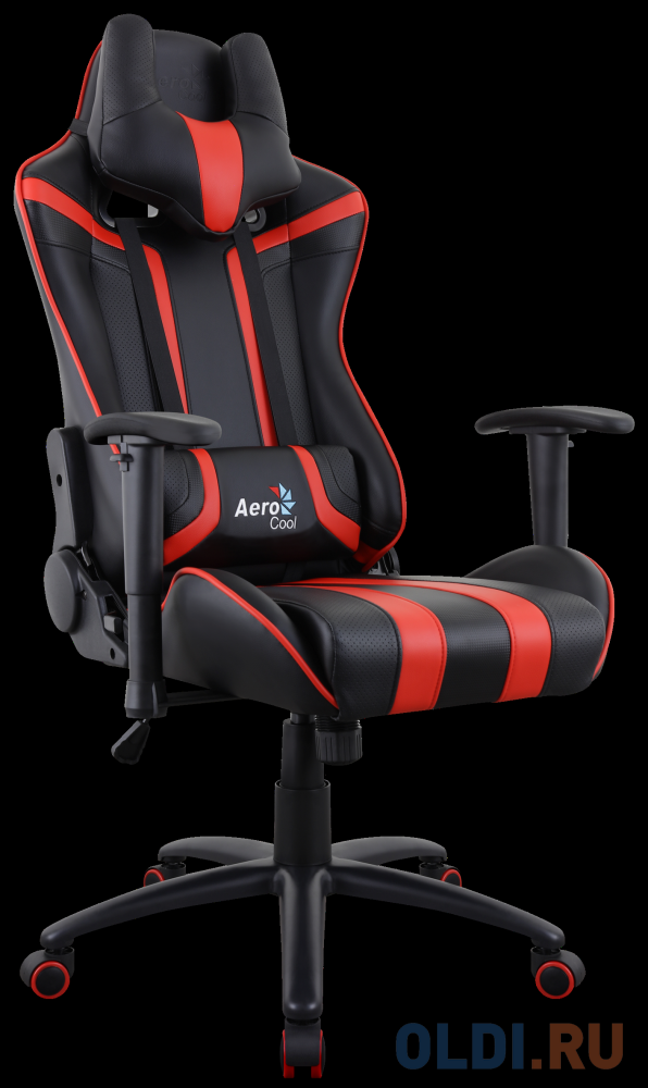 Игровое кресло Aerocool AC120 AIR-BR , черно-красное, с перфорацией, до 150 кг, размер, см (ШхГхВ) : 70х55х124/132