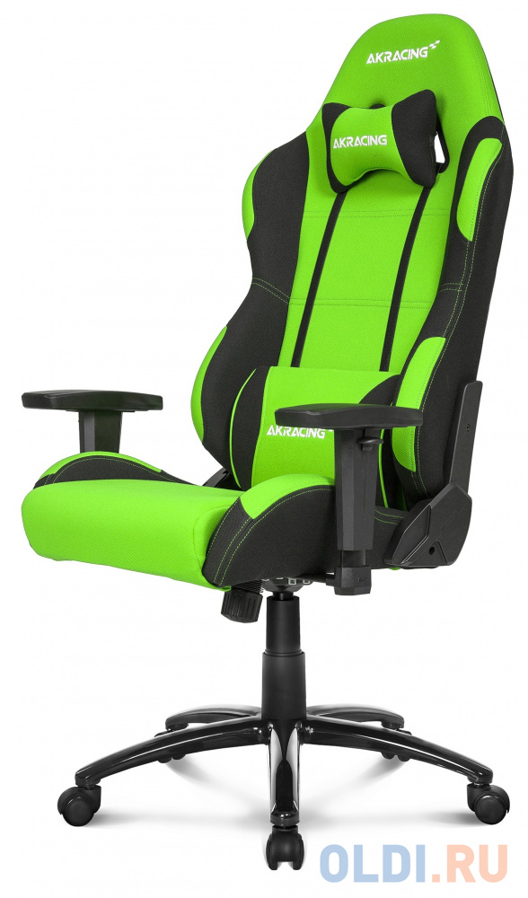 Игровое Кресло AKRacing PRIME               (AK-K7018-BG) black/green, цвет черный/зеленый, размер 39х54х136 см - фото 1