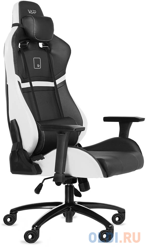 Кресло игровое Warp WARP Gr черный/белый кресло игровое warp warp gr чёрный