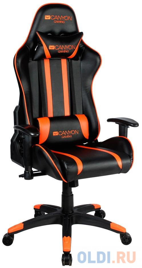 Кресло для геймеров Canyon Fobos CND-SGCH3 черный/оранжевый
