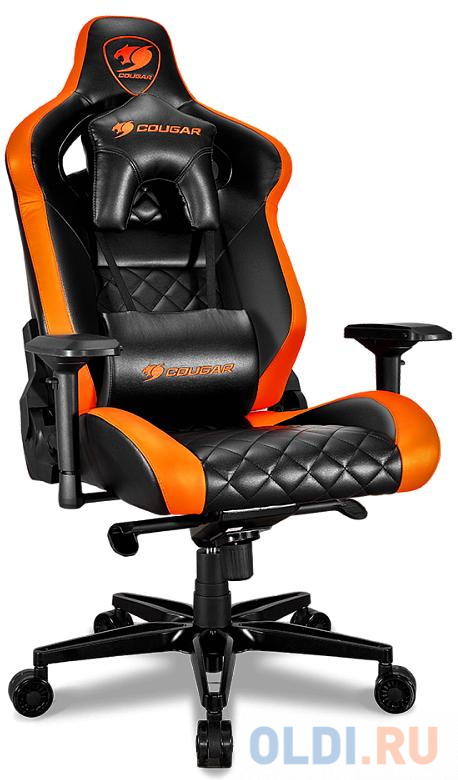 

Кресло геймерское Cougar Armor Titan black/orange (ПВХ-кожа, регулируемый угол наклона, механизм качания