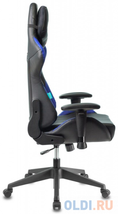Кресло игровое Бюрократ VIKING 5 AERO BLUE черный/синий искусственная кожа фото